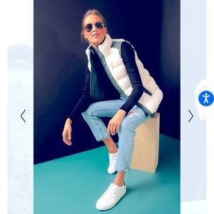 Leather and shearling reversible Beckham vest